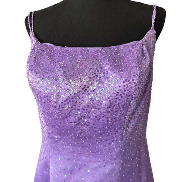 MORI LEE Ombré Purple Gown with Sequins - Picture 2 of 10